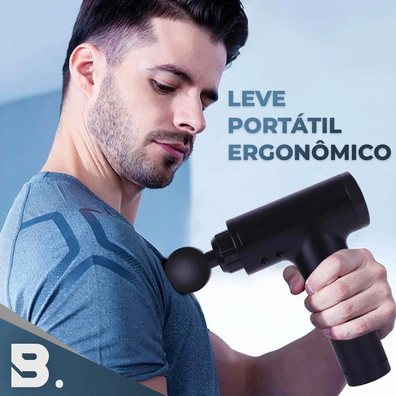 Pistola de masaje grande con maletín + cabezales